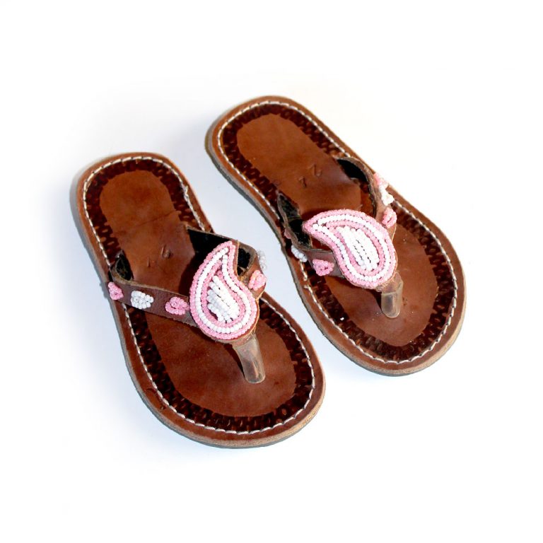 Leather Sandals for Kids - Size 24 | Black Malaika